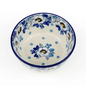 Miska ceramiczna 017 v-0,25l <br>2222X Biało-niebieskie anemony